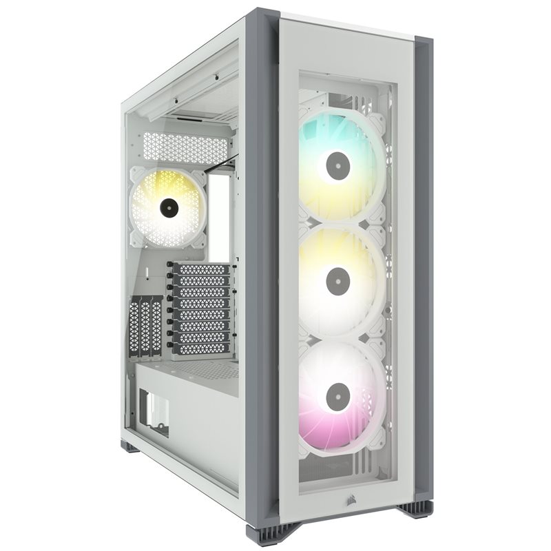 Corsair iCUE 7000X RGB, ikkunallinen täystornikotelo, valkoinen/harmaa