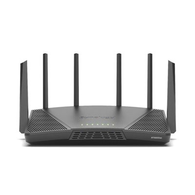 Synology RT6600ax, Tri-band Wi-Fi 6 -reititin, musta