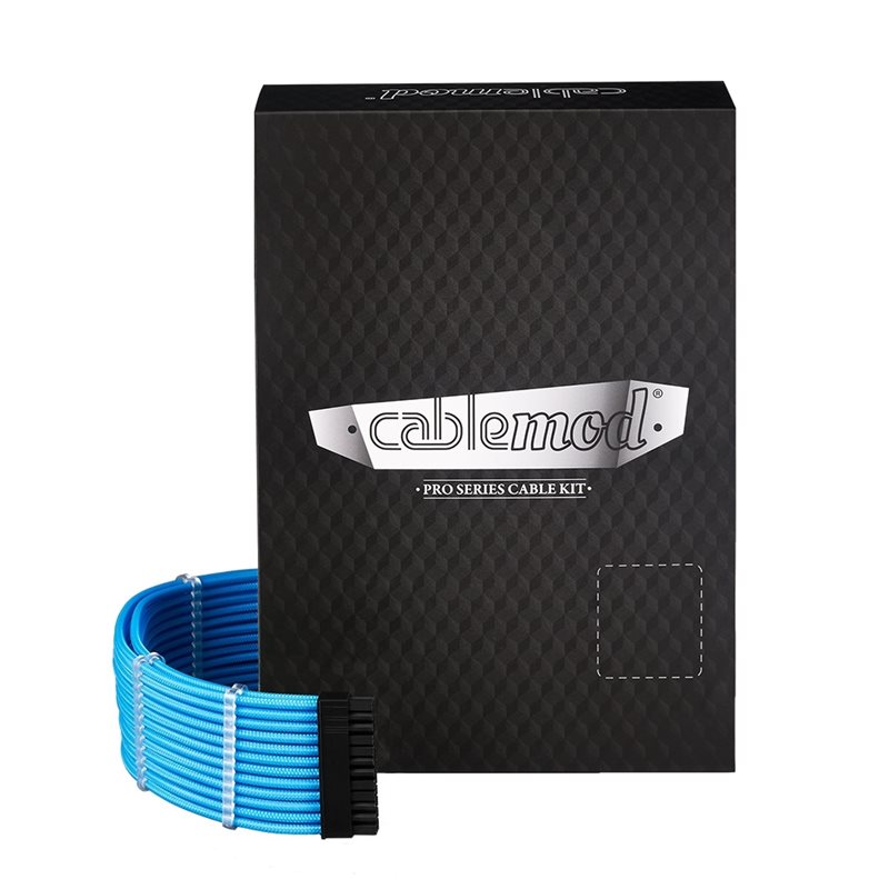 CableMod C-Series Pro ModMesh Sleeved 12VHPWR Cable Kit for Corsair RM (Black Label) / RMi / RMx (Light Blue)