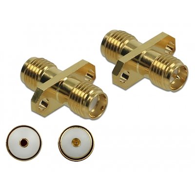 DeLock SMA jack -> RP-SMA jack -adapteri, paneelikiinnitys, 10 GHz