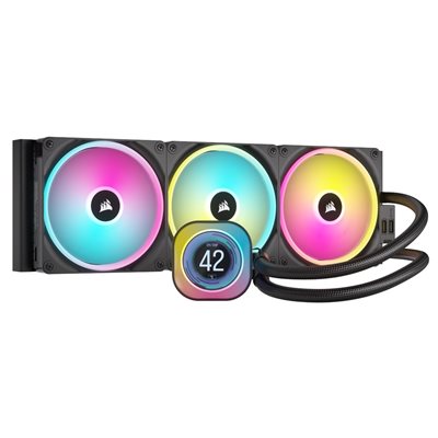 Corsair iCUE LINK H170i LCD, 420mm AIO-nestejäähdytysratkaisu prosessorille, musta