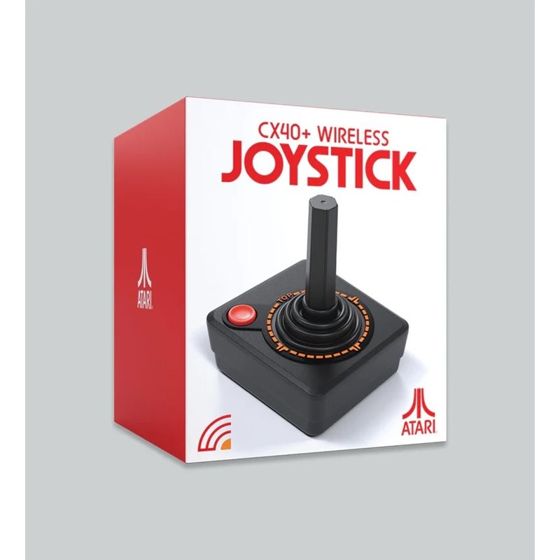 Atari CX40+ Wireless Joystick, langaton tikkuohjain, musta