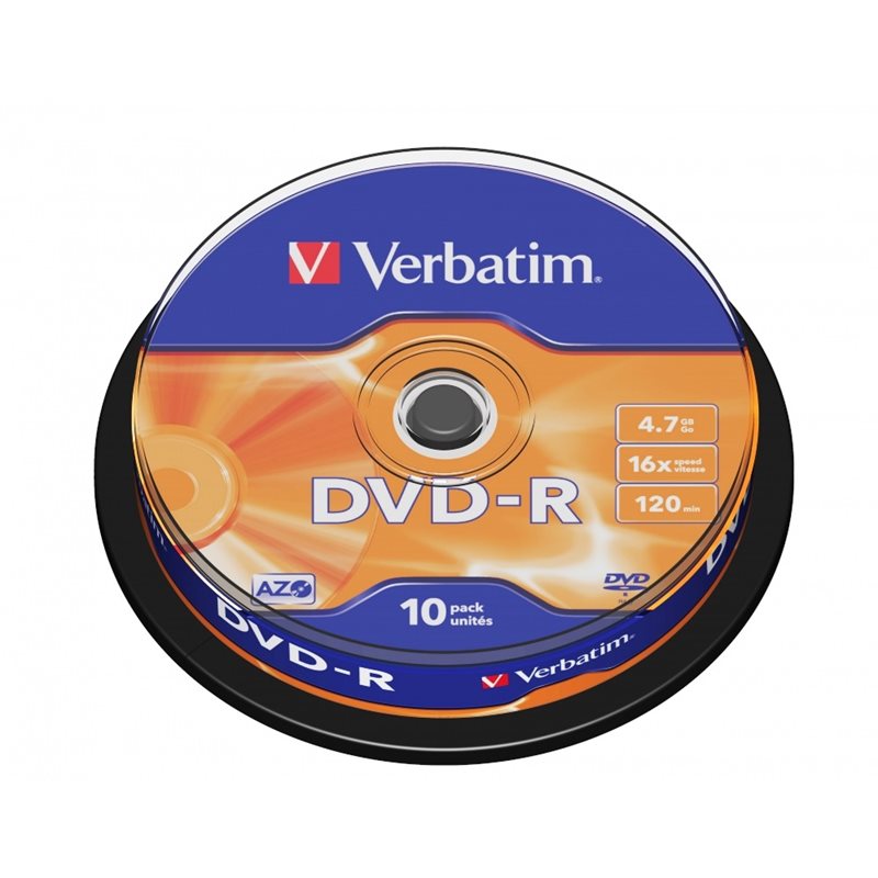 Verbatim DVD-R 4,7GB/120min, 16x, spindle, 10kpl