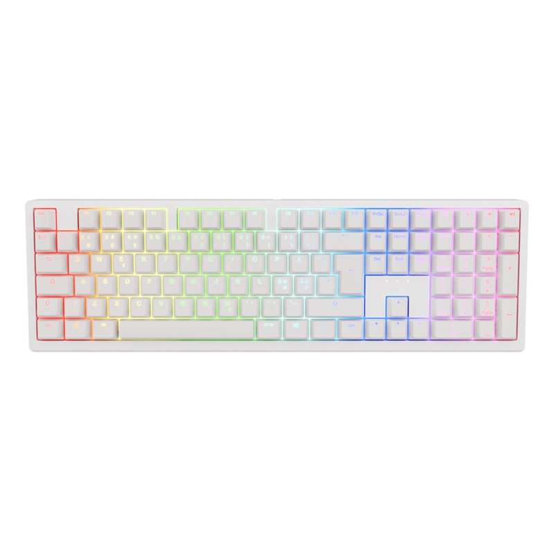 Ducky Zero 6108 - Pure White - Fullsize - Cherry MX2A Brown, langaton mekaaninen (Tarjous! Norm. 97,90€)