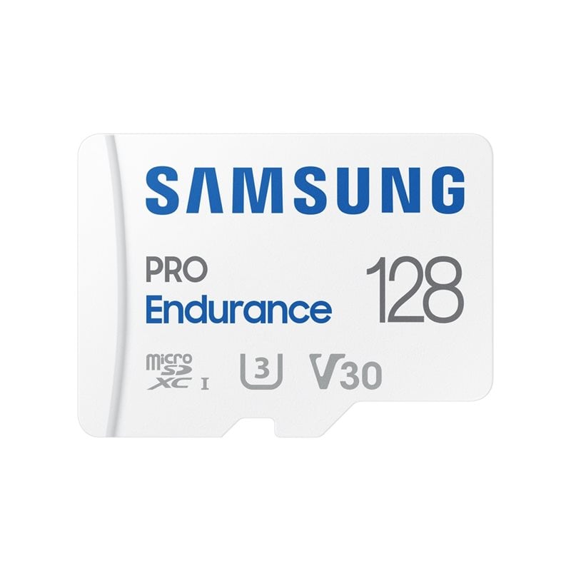 Samsung 128GB PRO Endurance, microSDXC -muistikortti, UHS-I V30 U3, 100/40 MB/s, SD-adapterilla