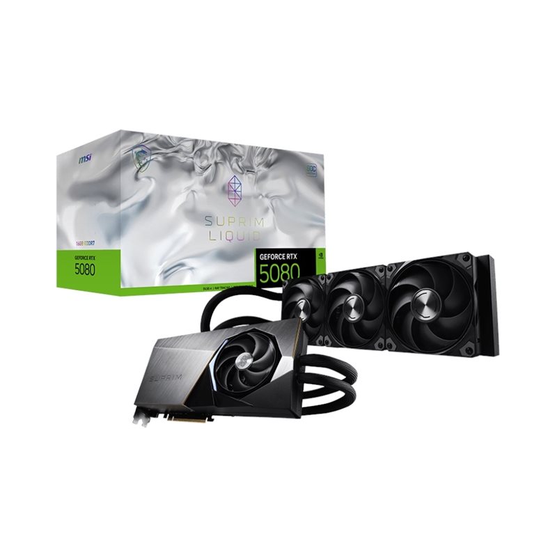 MSI (Outlet) GeForce RTX 5080 SUPRIM LIQUID SOC -näytönohjain, 16GB GDDR7