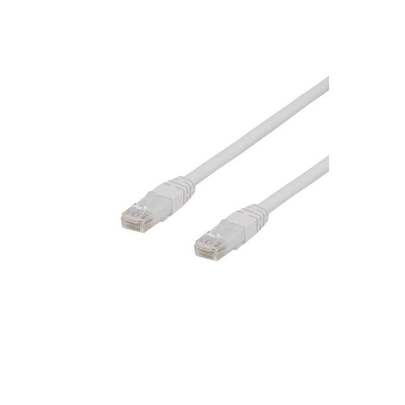 Deltaco (Outlet) U/UTP Cat6a laitekaapeli, 5m, valkoinen
