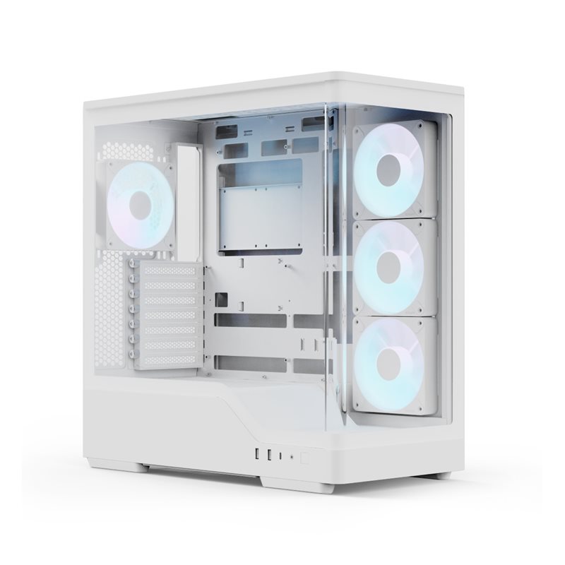 Aerocool P500A White, ikkunallinen miditornikotelo, valkoinen