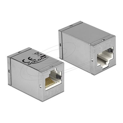 DeLock Suojattu FTP Cat6 RJ-45 Coupler -jatkoliitin, harmaa