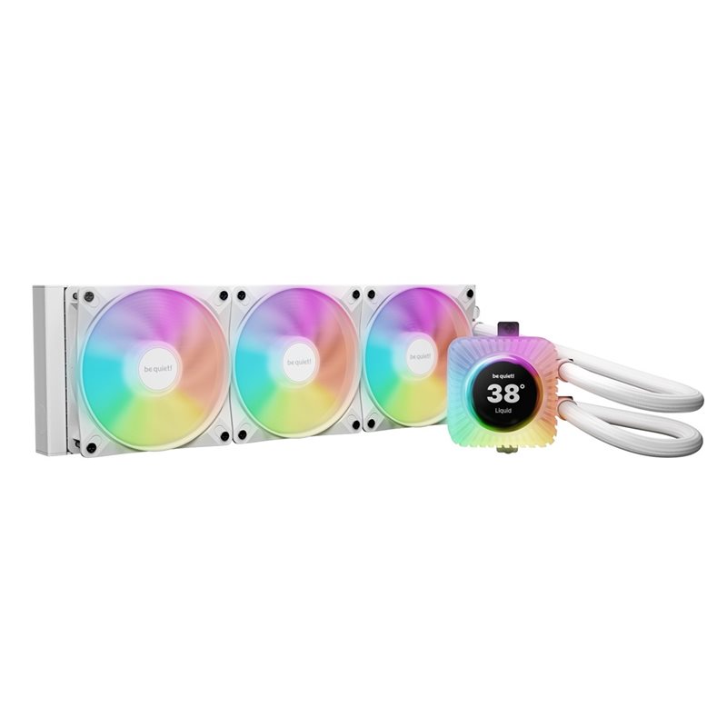 be quiet! Light Loop IO LCD 360mm, AIO-nestejäähdytysratkaisu prosessorille, valkoinen