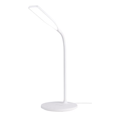 Deltaco LED-pöytävalaisin, langattomalla 15 W Qi-pikalatauksella, valkoinen