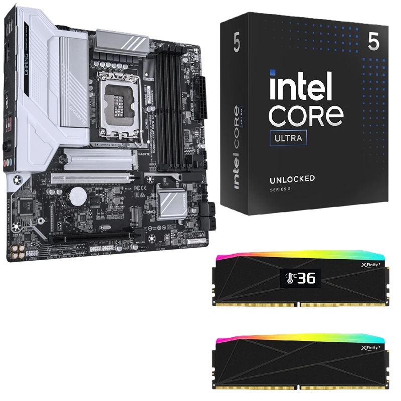 Gigabyte B860M Gaming X WIFI6E + Core Ultra 5 245KF + 32GB DDR5 6000MHz -tuotepaketti