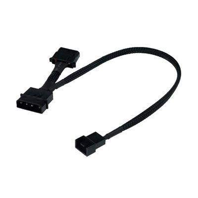 Phobya Adapteri 4Pin Molex muunnos 4Pin PWM 30cm - musta