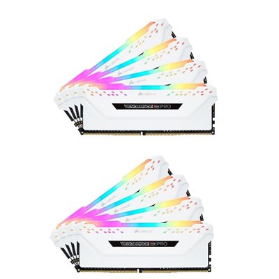 Corsair 64GB (8 x 8GB) Vengeance RGB PRO, DDR4 2666MHz, CL16, 1.20V, valkoinen