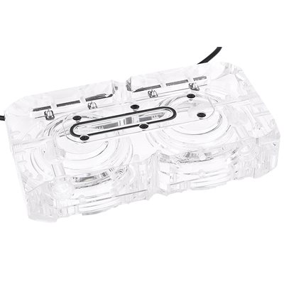 Alphacool Eisdecke D5 Dual Plexi Top, pumpun kansi, kirkas