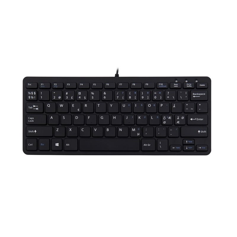 R-Go Tools R-Go Compact Keyboard, langallinen näppäimistö, musta