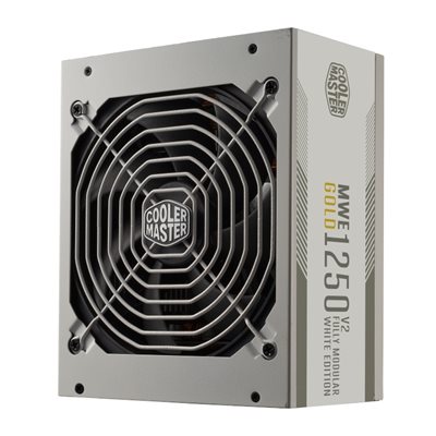 Cooler Master 1250W MWE Gold 1250 - V2 White, ATX-virtalähde, PCIe 5.0, 80 Plus Gold, valkoinen