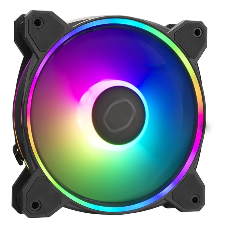 Cooler Master MasterFan MF120 Halo² 3in1, 120mm PWM-laitetuuletinsarja, sis. kontrollerin, musta/läpikuultava - Kuva 2