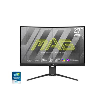 MSI 27" MAG 275CQRXF, kaareva 240Hz WQHD-pelimonitori, musta