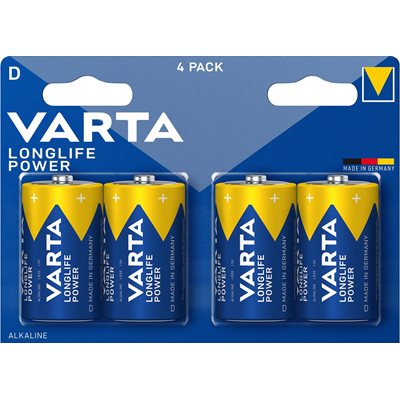 Varta D/LR20 Longlife Power -paristot, 4kpl