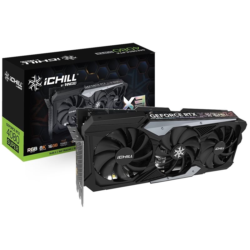 INNO3D GeForce RTX 4080 SUPER iCHILL X3 -näytönohjain, 16GB GDDR6X