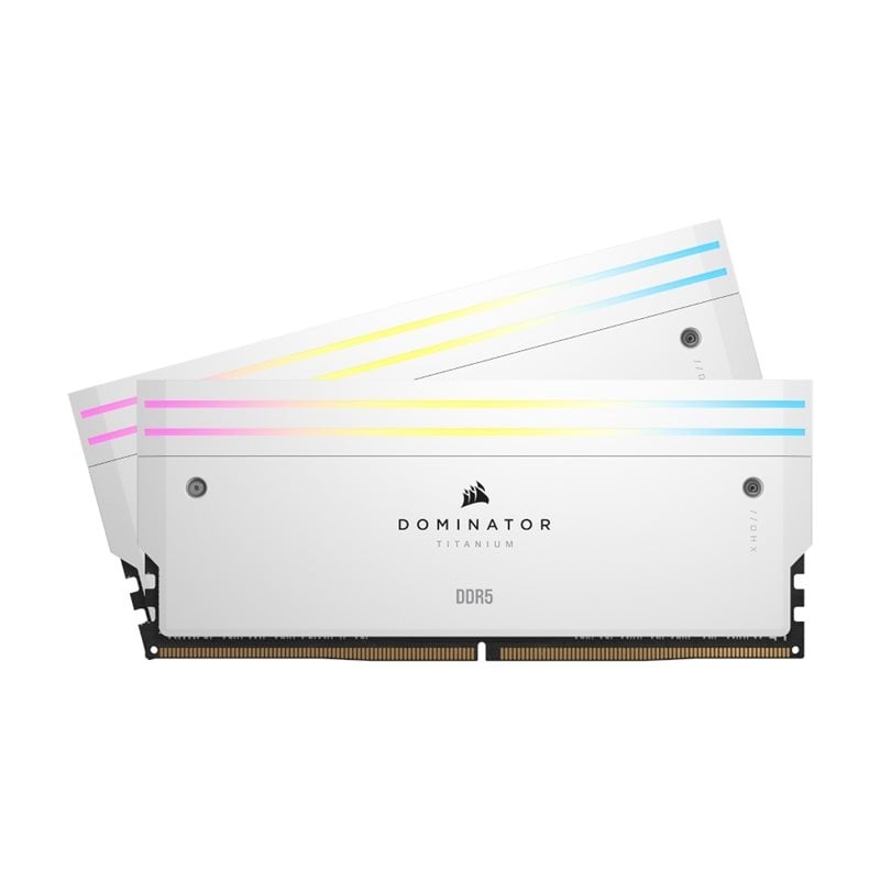 Corsair (Outlet) 64GB (2 x 32GB) Dominator Titanium, DDR5 6600MHz, CL32, 1.40V, valkoinen