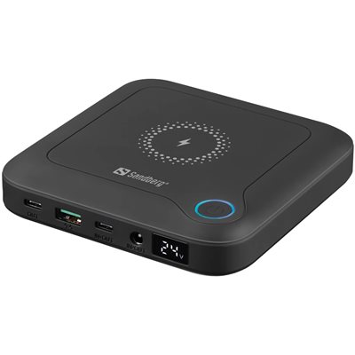 Sandberg 20 000 mAh Survivor Powerbank, USB-C, 2x USB-A, musta