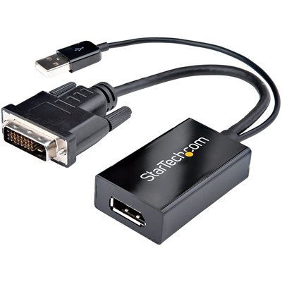 StarTech.com DVI -> DisplayPort -adapteri, musta