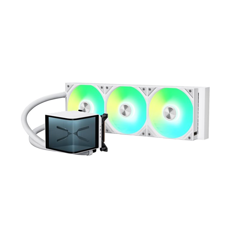 TRYX PANORAMA ARGB 360 White, 360mm AIO-nestejäähdytysjärjestelmä prosessorille, valkoinen