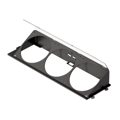 HAVN Viisto tuuletinkiinnike HS 420-koteloon, HS 420 Angled Bottom Fan Bracket, musta