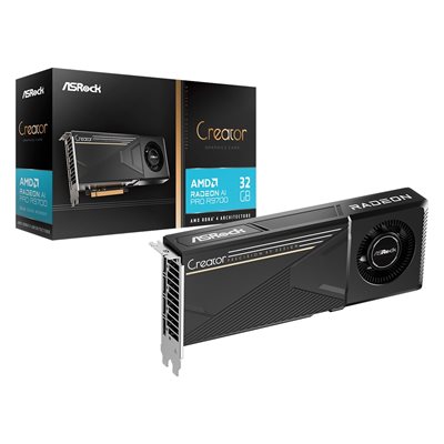 ASRock Radeon AI PRO R9700 Creator -näytönohjain, 32GB GDDR6