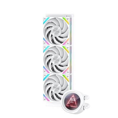 SAMA Q60 White, 360mm AIO-nestejäähdytysratkaisu prosessorille, valkoinen