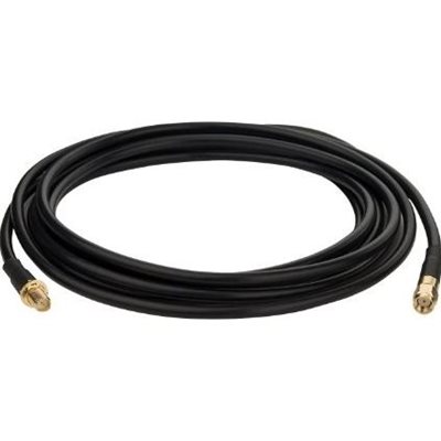 Arronna RP-SMA uros -> RP-SMA naaras -välikaapeli, 5m, musta