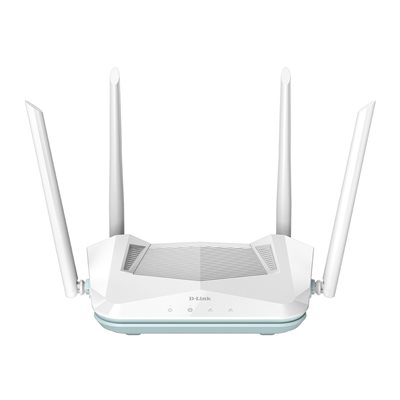 D-Link R15, EAGLE PRO AI AX1500 Smart Router, Wi-Fi 6 Dual-Band -reititin, valkoinen/mintunvihreä