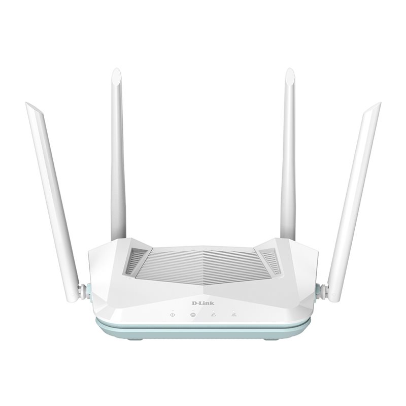 D-Link R15, EAGLE PRO AI AX1500 Smart Router, Wi-Fi 6 Dual-Band -reititin, valkoinen/mintunvihreä
