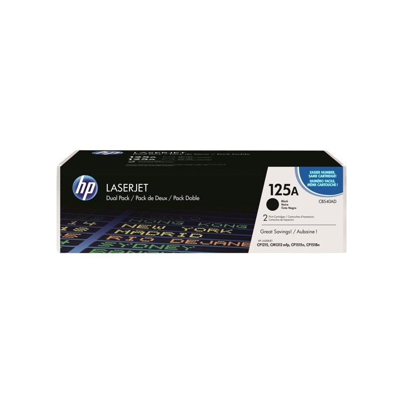 HP LaserJet CB540AD -väriainekasetti, musta, Dual Pack