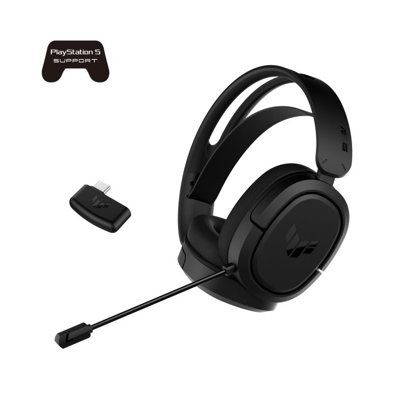 Asus TUF Gaming H1 Wireless, langattomat pelikuulokkeet mikrofonilla, musta (Tarjous! Norm. 62,90€)
