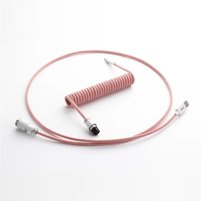 CableMod Pro Coiled Keyboard Cable, USB A -> USB Type C, 150cm, Orangesicle
