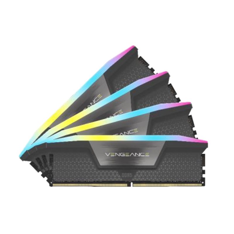 Corsair 64GB (4 x 16GB) Vengeance RGB, DDR5 5600MHz, CL36, 1.25V, harmaa