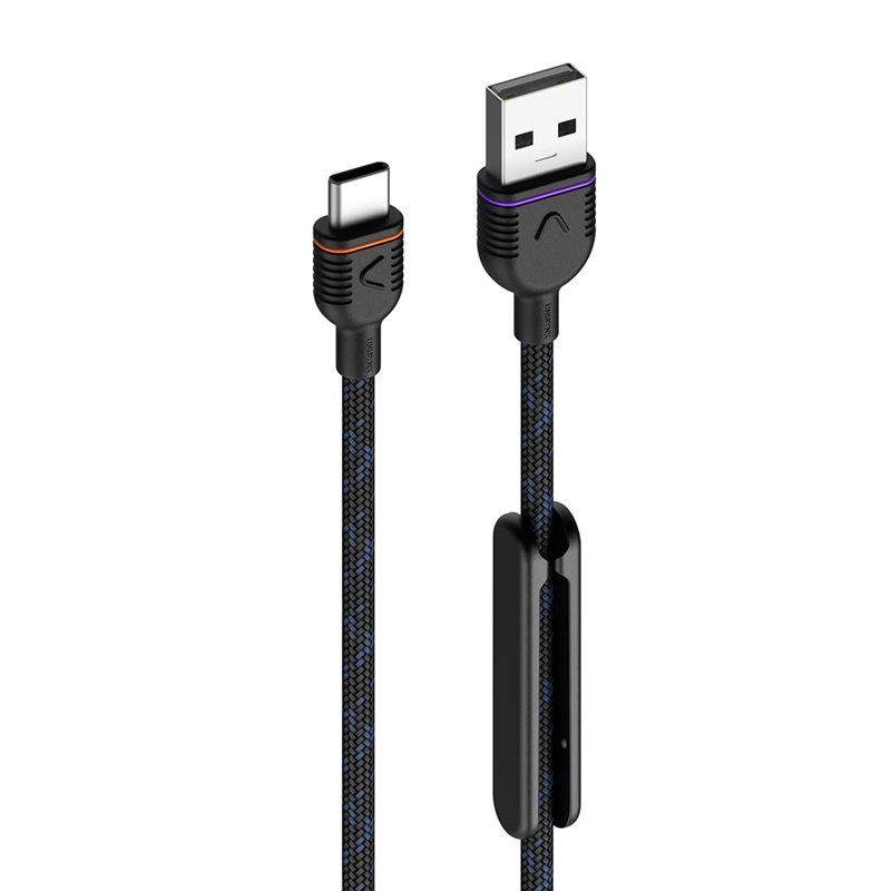 Unisynk 2.0 USB-A - USB-C -kaapeli, 1,2m, musta (Poistotuote! Norm. 27,90€)