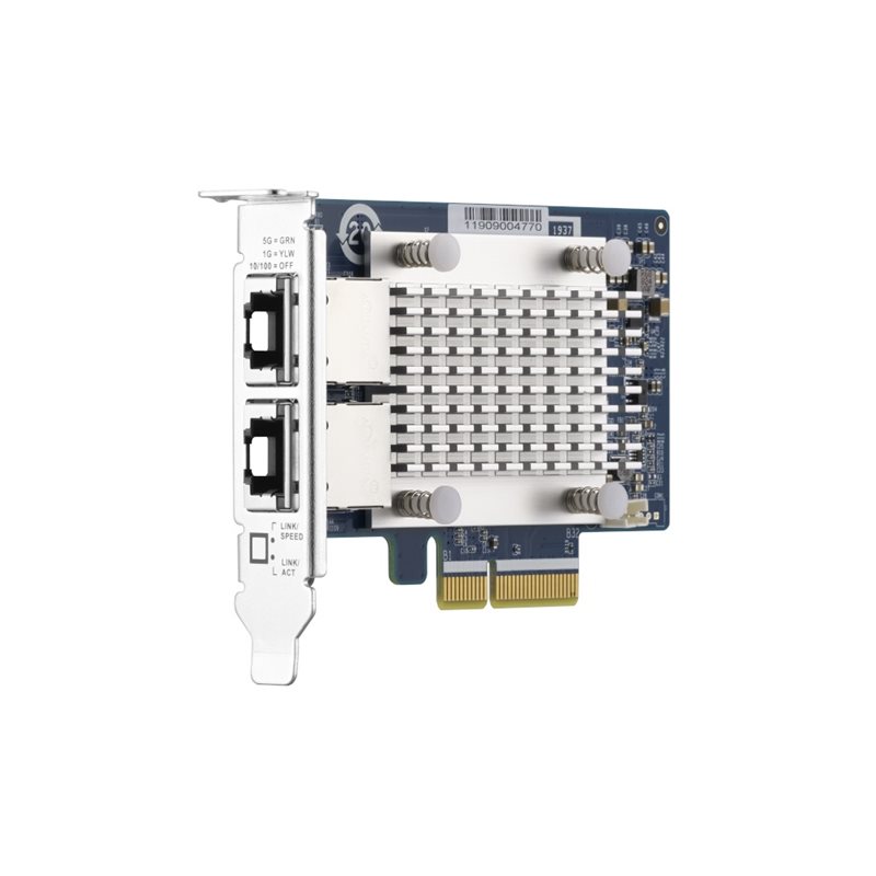 QNAP QXG-5G2T-111C -laajennuskortti NAS-asemille/tietokoneille, 2 x 5GbE, PCIe Gen 3