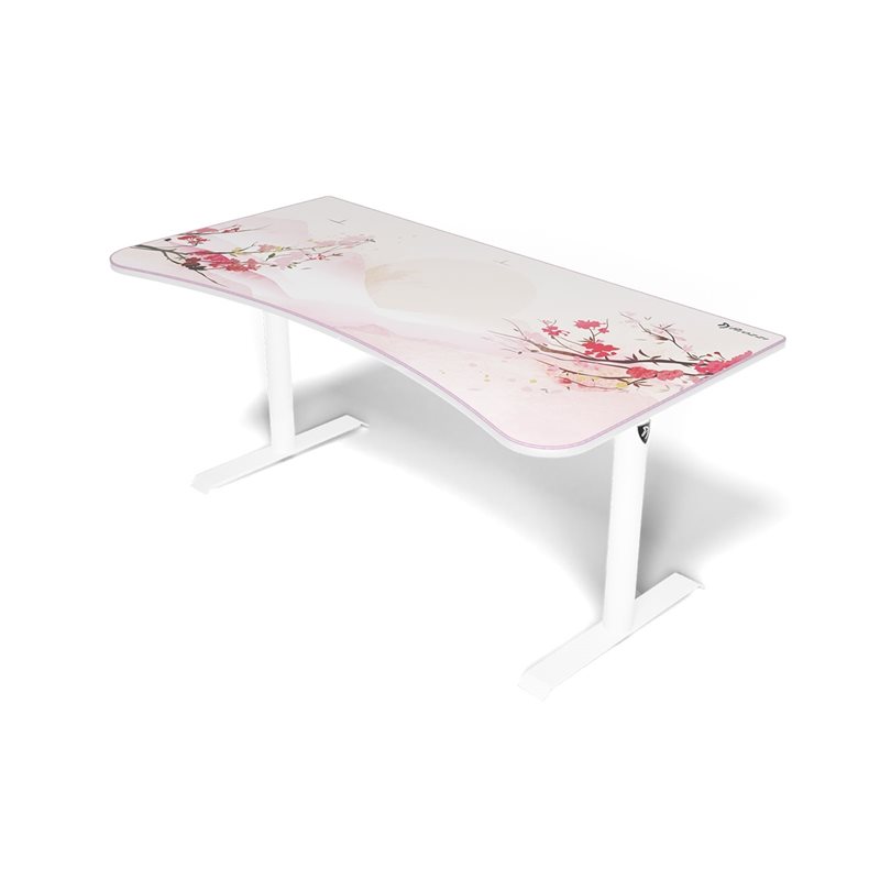 Arozzi Arena Gaming Desk - Sakura -pelipöytä, valkoinen/grafiikka