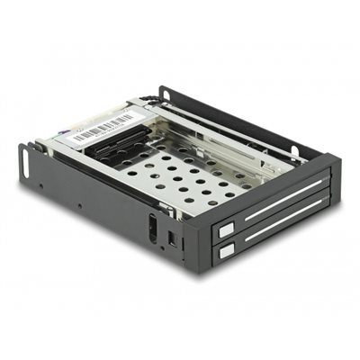 DeLock 2.5" SATA SSD/HDD x2 -> 3.5" -kotelo, musta