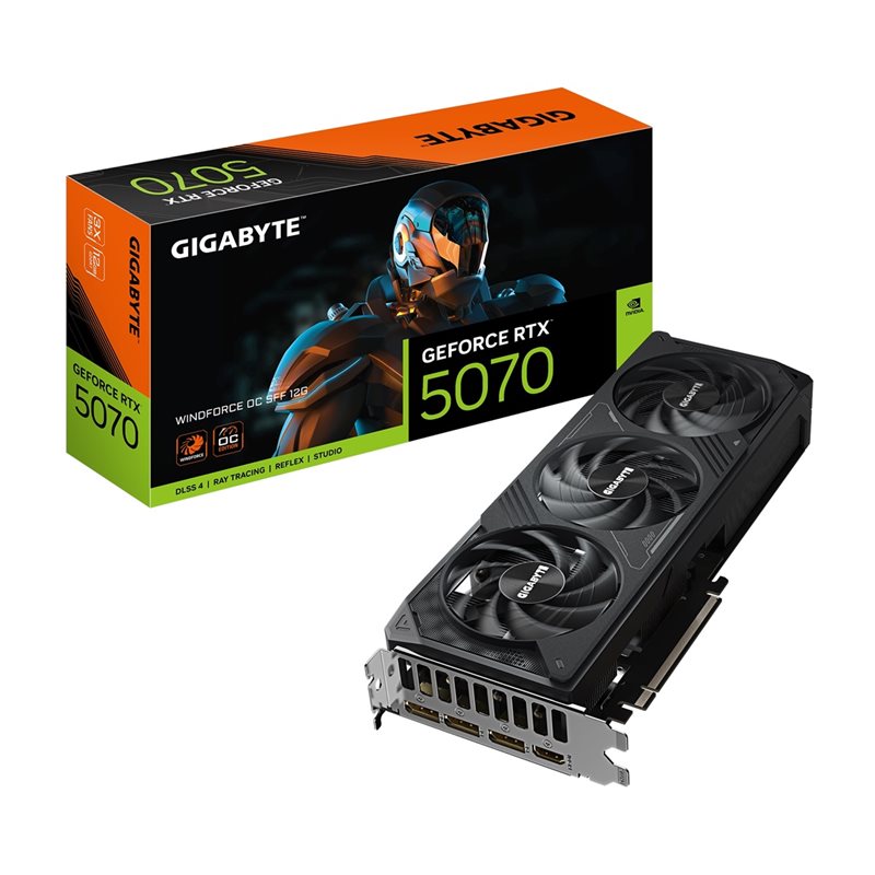 Gigabyte GeForce RTX 5070 WINDFORCE OC SFF -näytönohjain, 12GB GDDR7