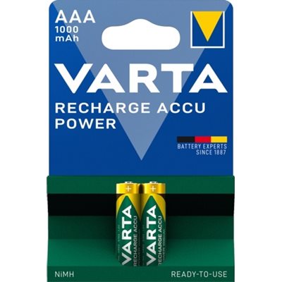 Varta AAA/LR03 -akkuparisto, 1000mAh, 2kpl