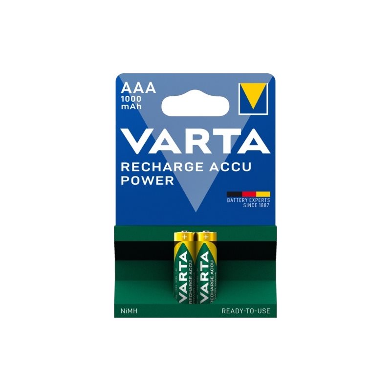 Varta AAA/LR03 -akkuparisto, 1000mAh, 2kpl