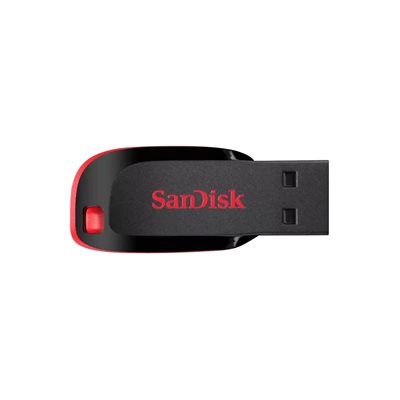Sandisk 32GB Cruzer Blade, 2.0 USB-A -muistitikku, musta/punainen