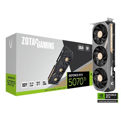 Zotac GeForce RTX 5070 Ti SOLID SFF -näytönohjain, 16GB GDDR7