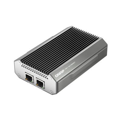 QNAP 2x 10 Gigabit Ethernet -verkkoadapteri, Thunderbolt 3/4 & USB4-C, harmaa
