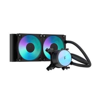 Fractal Design Radius 240 RGB Black, 240mm AIO-nestejäähdytysratkaisu prosessorille, musta